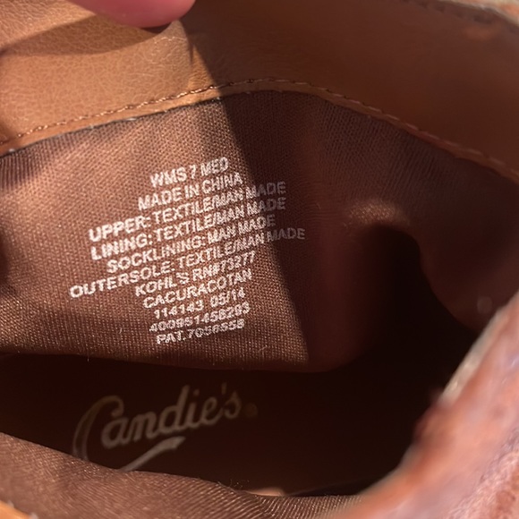 Candie’s Cacuracotan Brown Booties- Size 7 🤎🍂🤠 - Picture 14 of 16